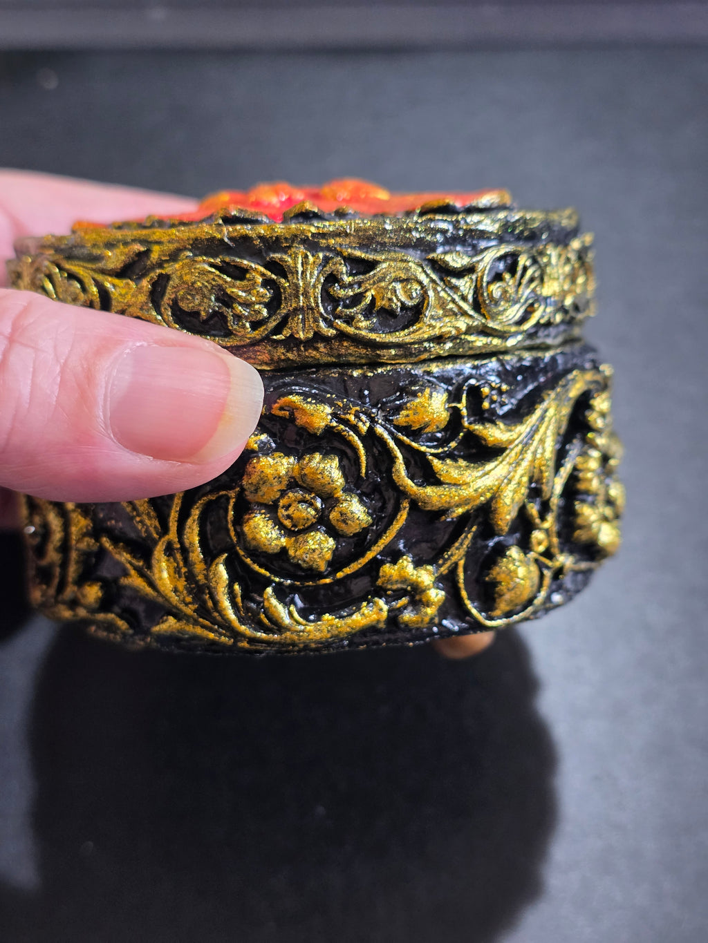 Luxury Gift Box with Custom Message - Handmade Baroque Design 9cm (3.5in)