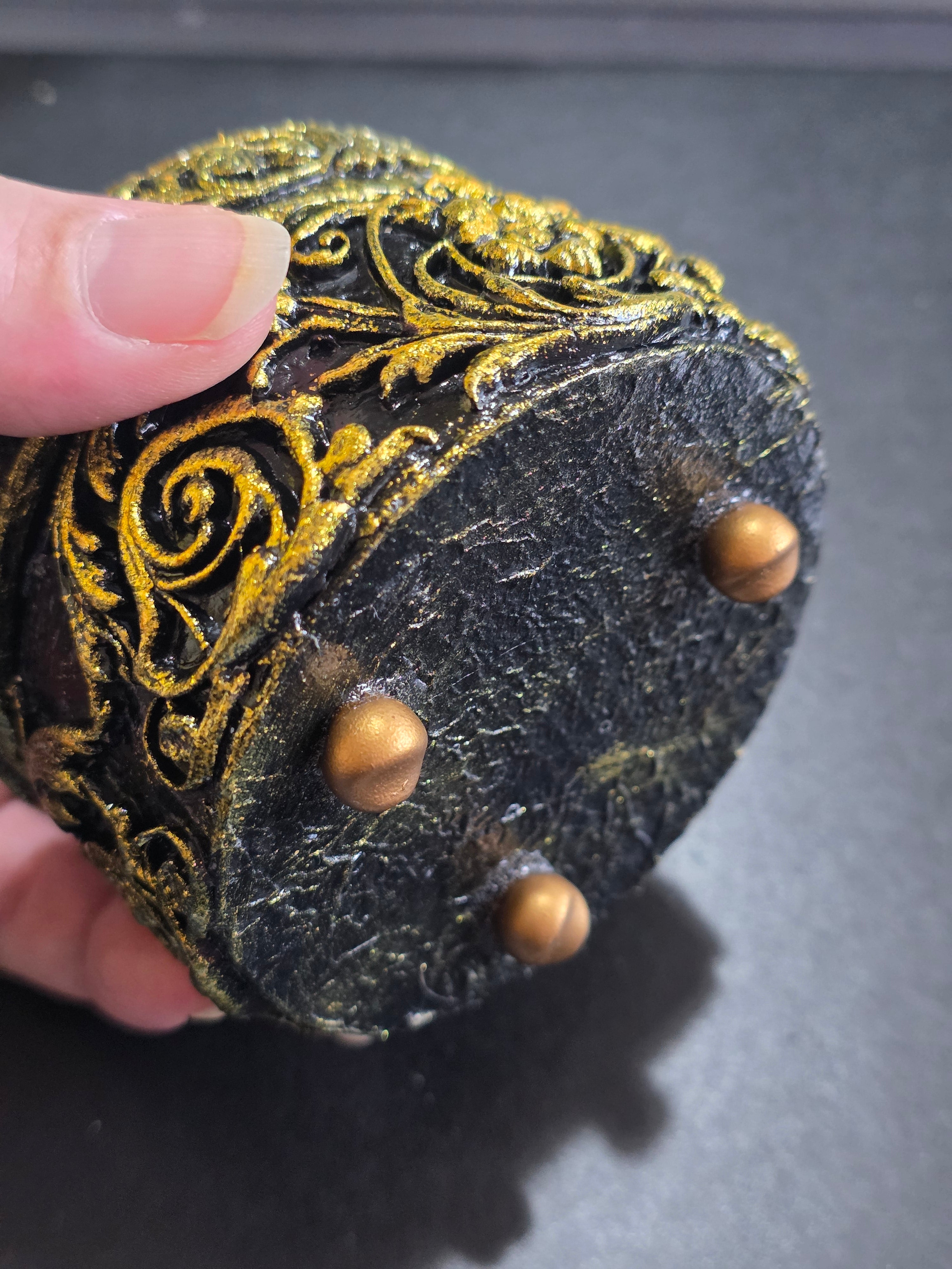 Luxury Gift Box with Custom Message - Handmade Baroque Design 9cm (3.5in)