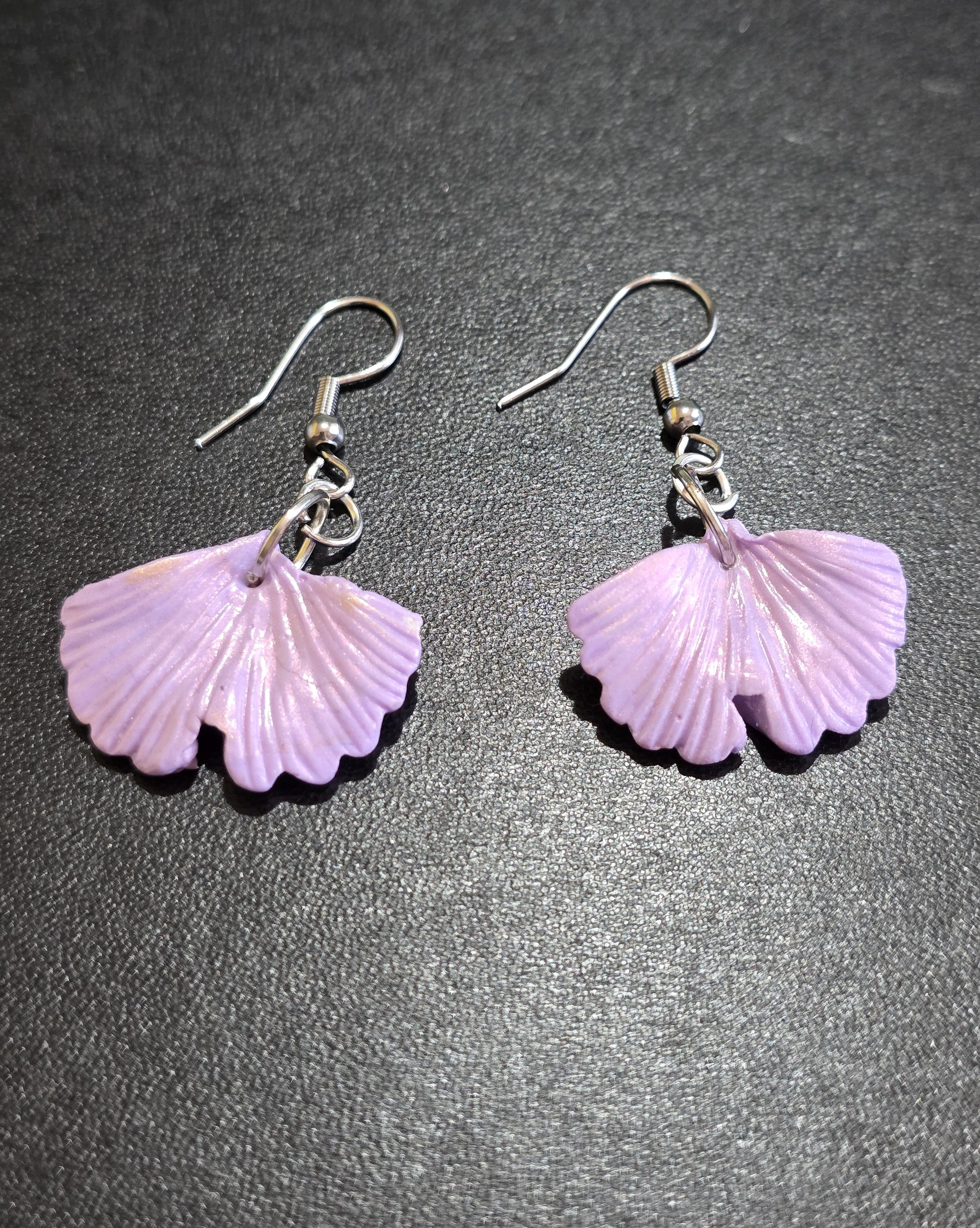 Leaf Earrings - Handmade Polymer Clay Custom Color 4cm (1.6in)