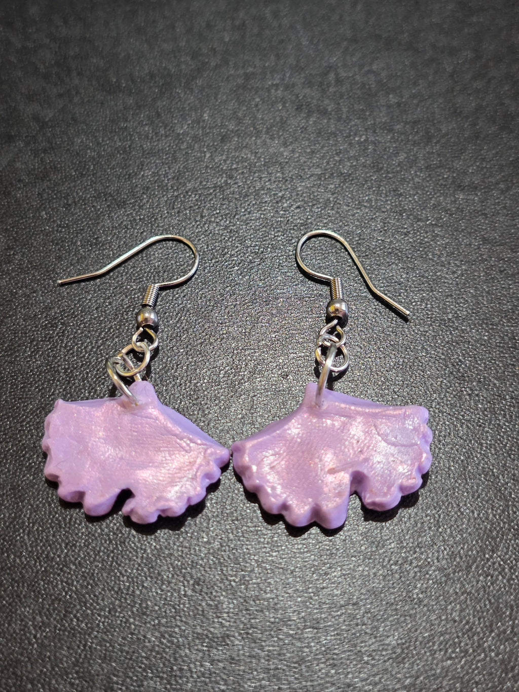 Leaf Earrings - Handmade Polymer Clay Custom Color 4cm (1.6in)