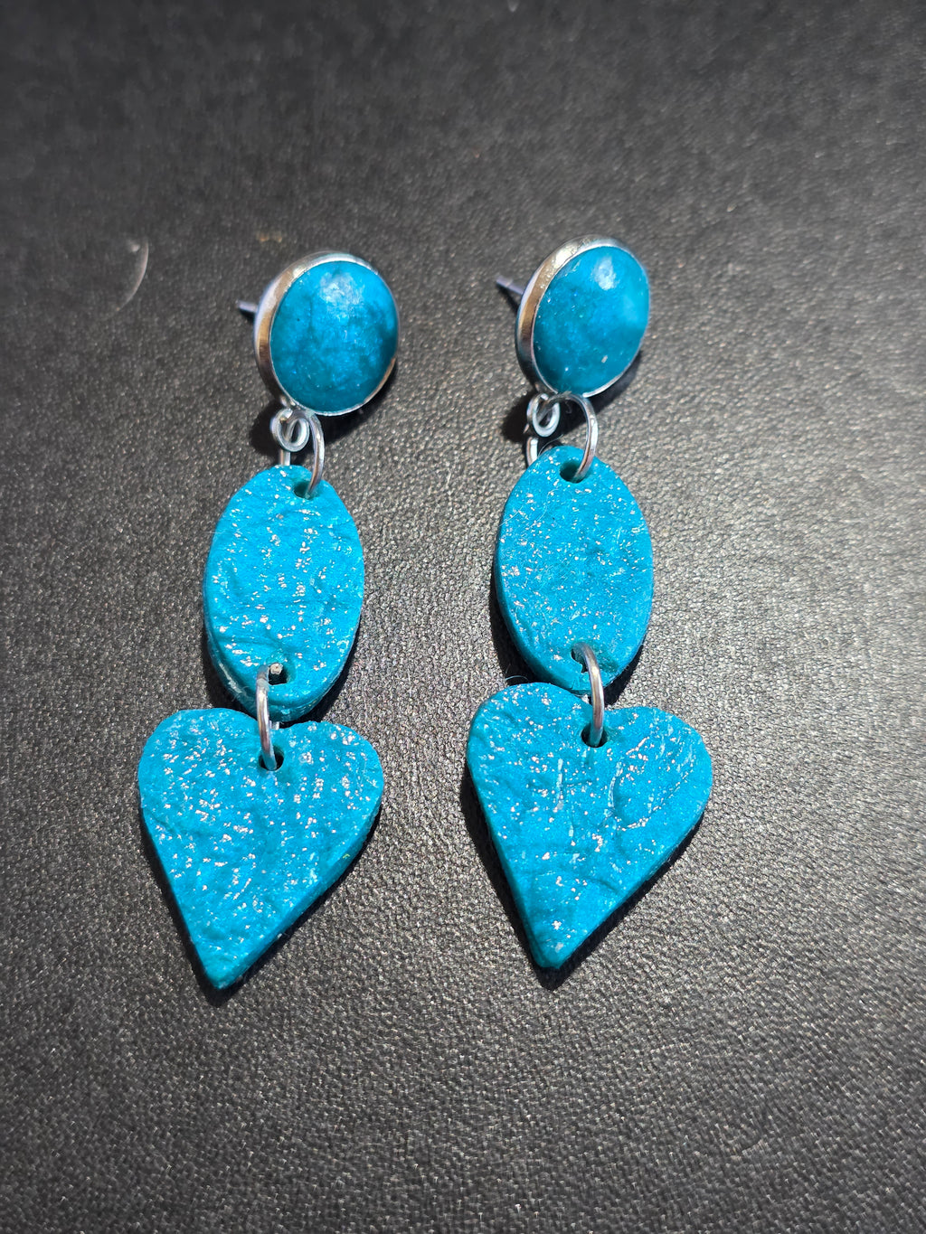 Handmade Polymer Clay Earrings - Custom Color Statement Dangle Earrings