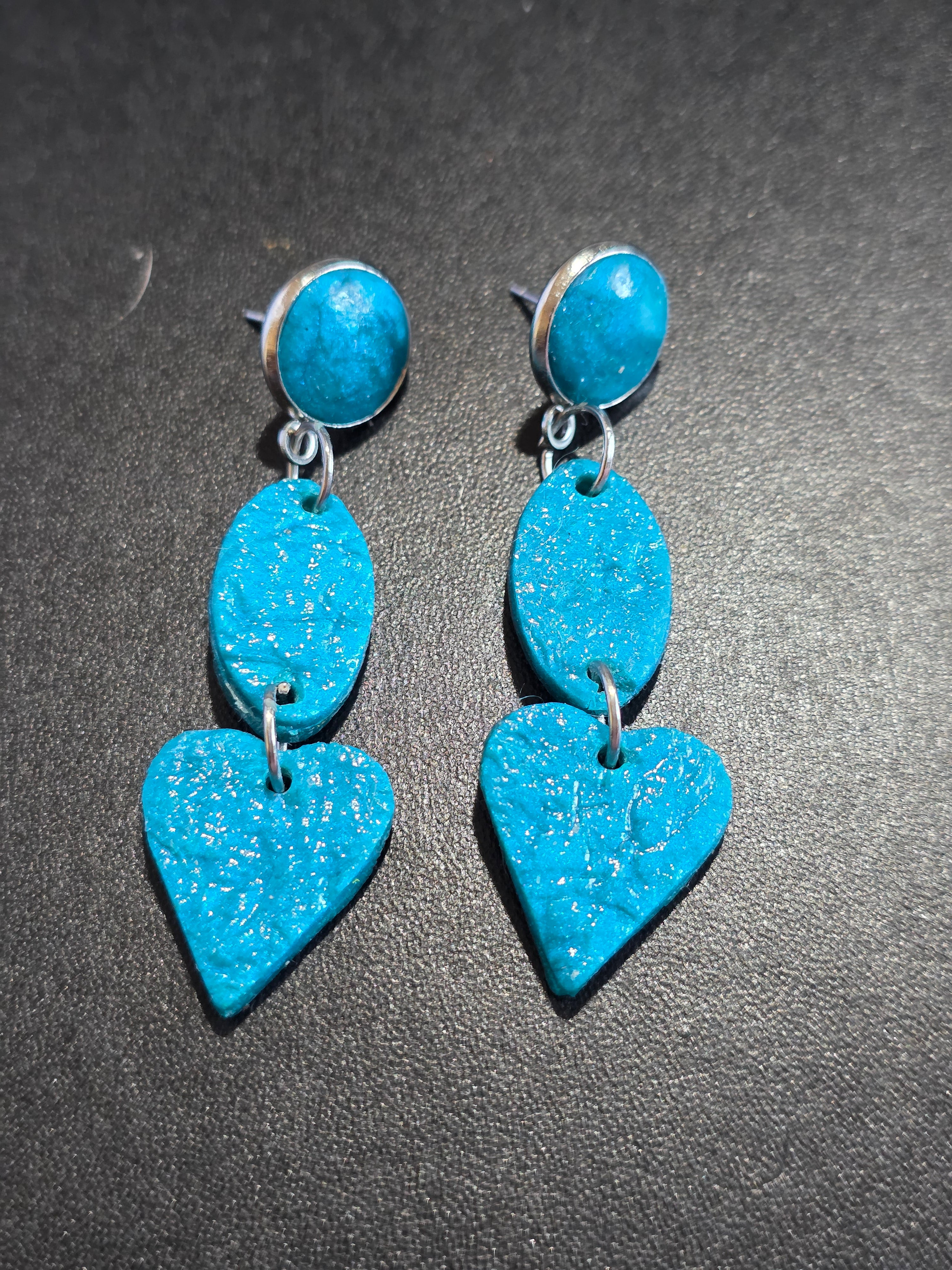 Handmade Polymer Clay Earrings - Custom Color Statement Dangle Earrings