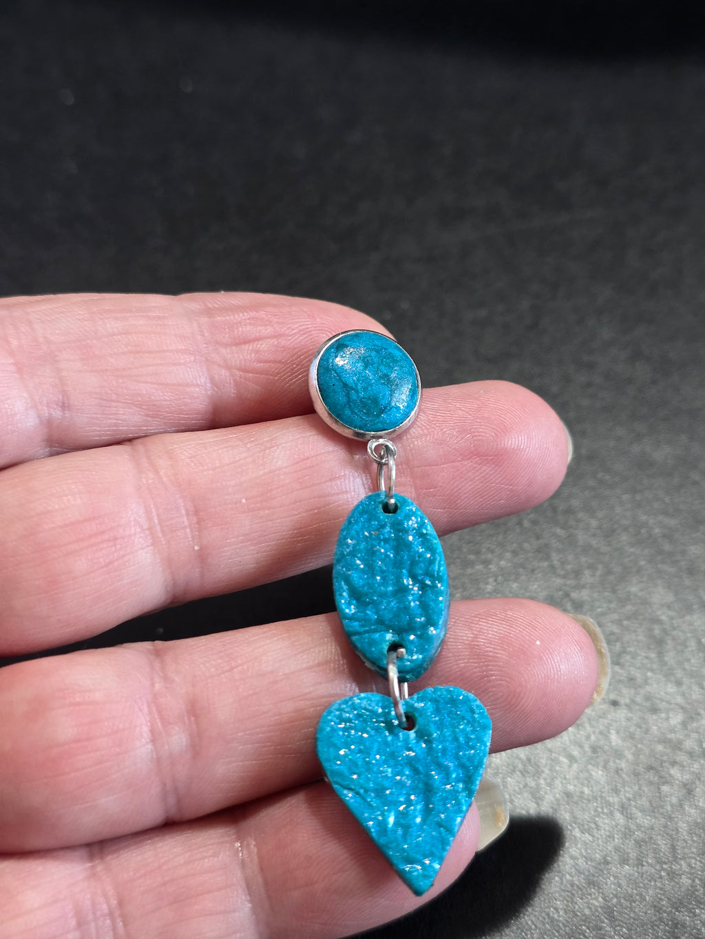Handmade Polymer Clay Earrings - Custom Color Statement Dangle Earrings