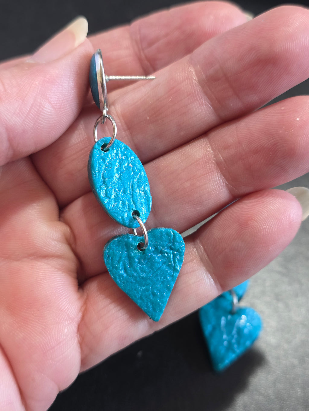 Handmade Polymer Clay Earrings - Custom Color Statement Dangle Earrings