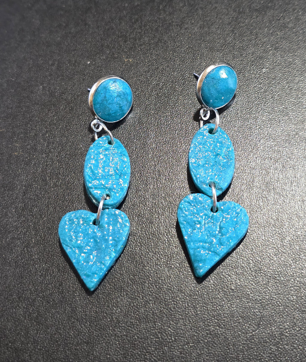 Handmade Polymer Clay Earrings - Custom Color Statement Dangle Earrings