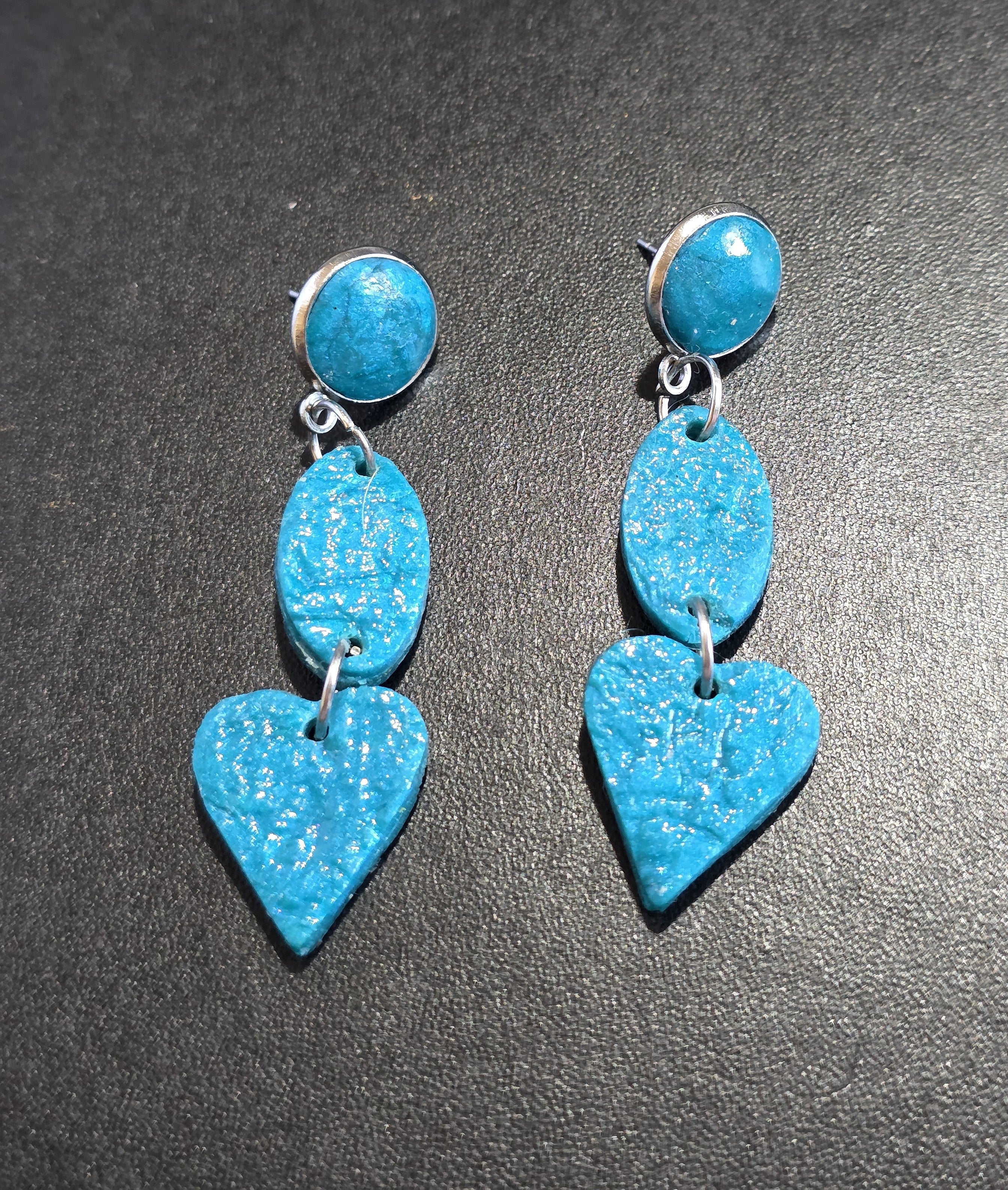 Handmade Polymer Clay Earrings - Custom Color Statement Dangle Earrings