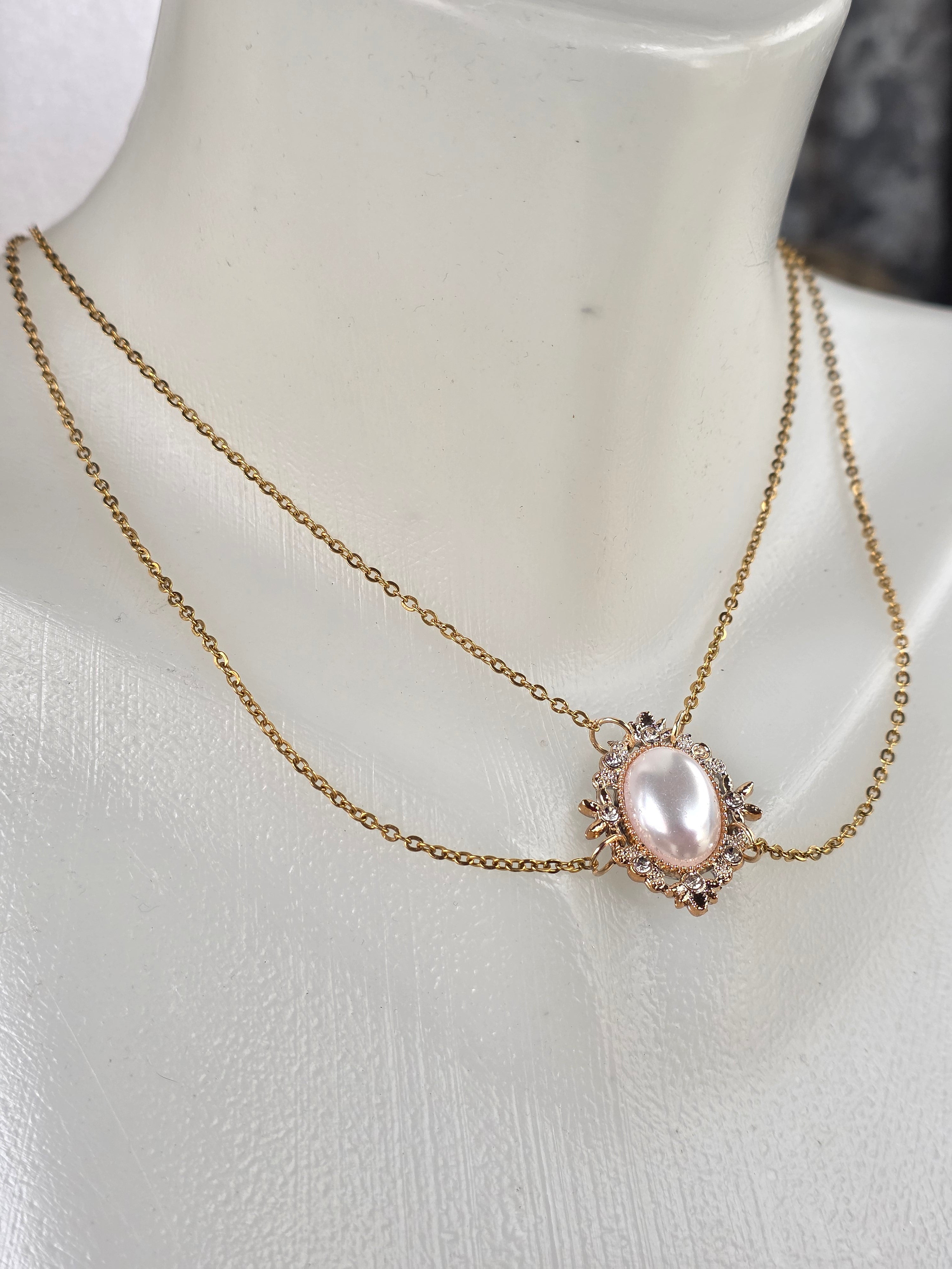 Victorian Pearl Choker Necklace