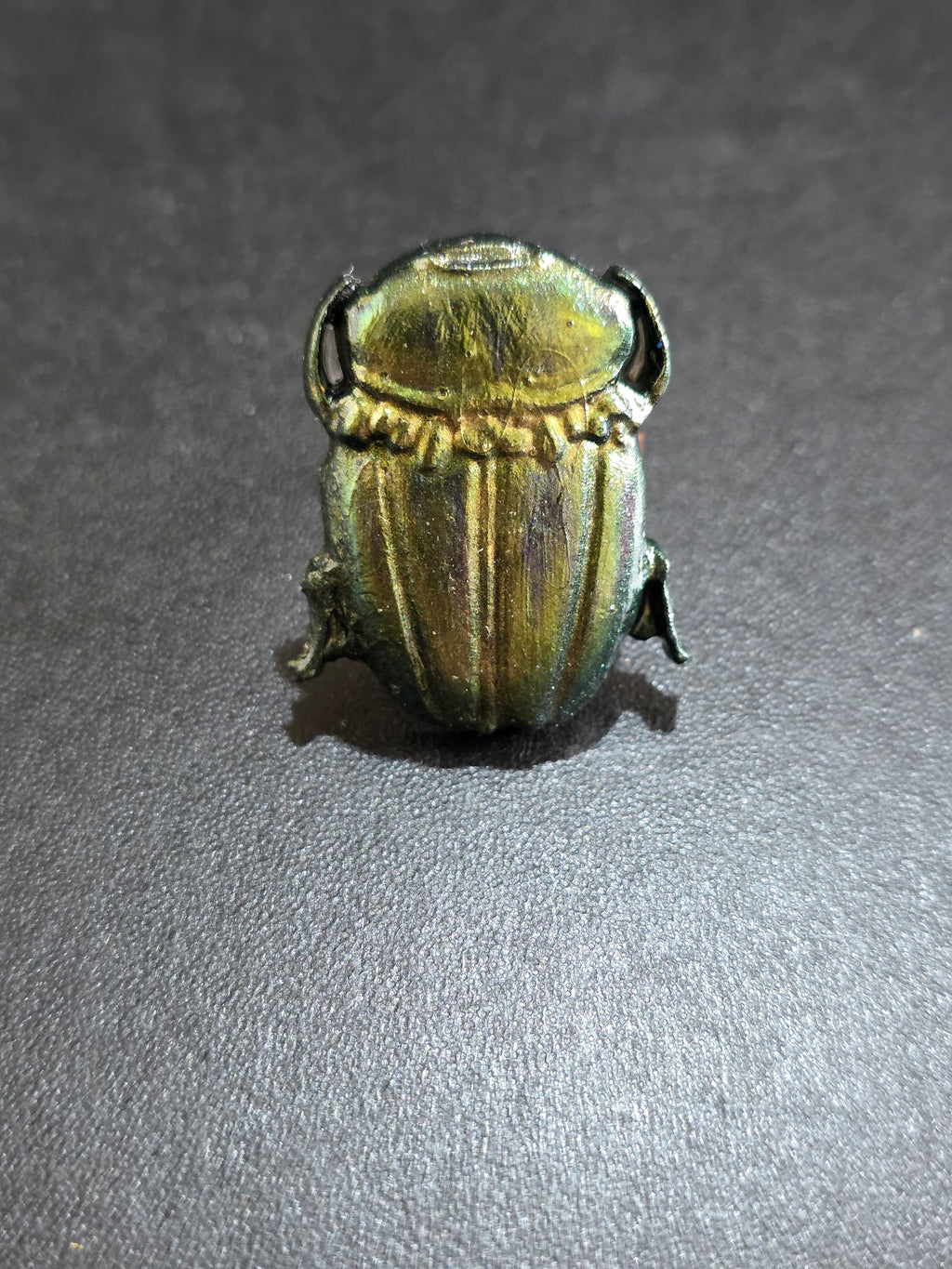 Gothic Scarab Beetle Ring - Handmade Resin Statement Ring