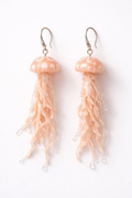 Jellyfish Earrings - Handmade Polymer Clay Statement Jewelry with Resin Drops