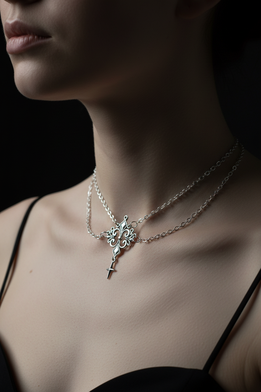 Gothic Choker on Model