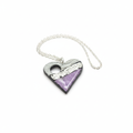Heart pendant necklace white background