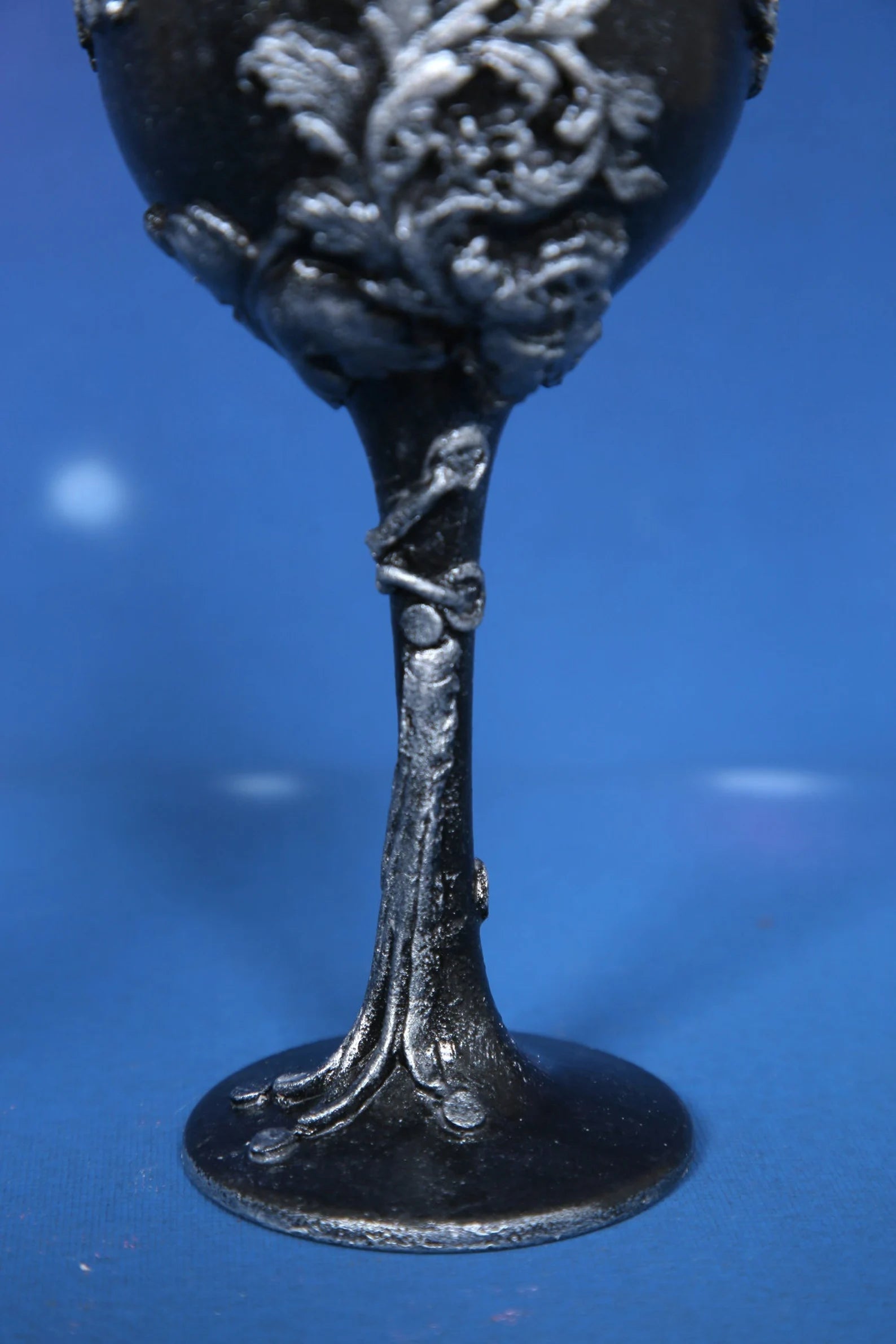 Gothic Wine Glasses Set - Hand-Decorated Air Dry Clay Baroque Design