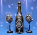 Luxury Wine Set - Black and Silver