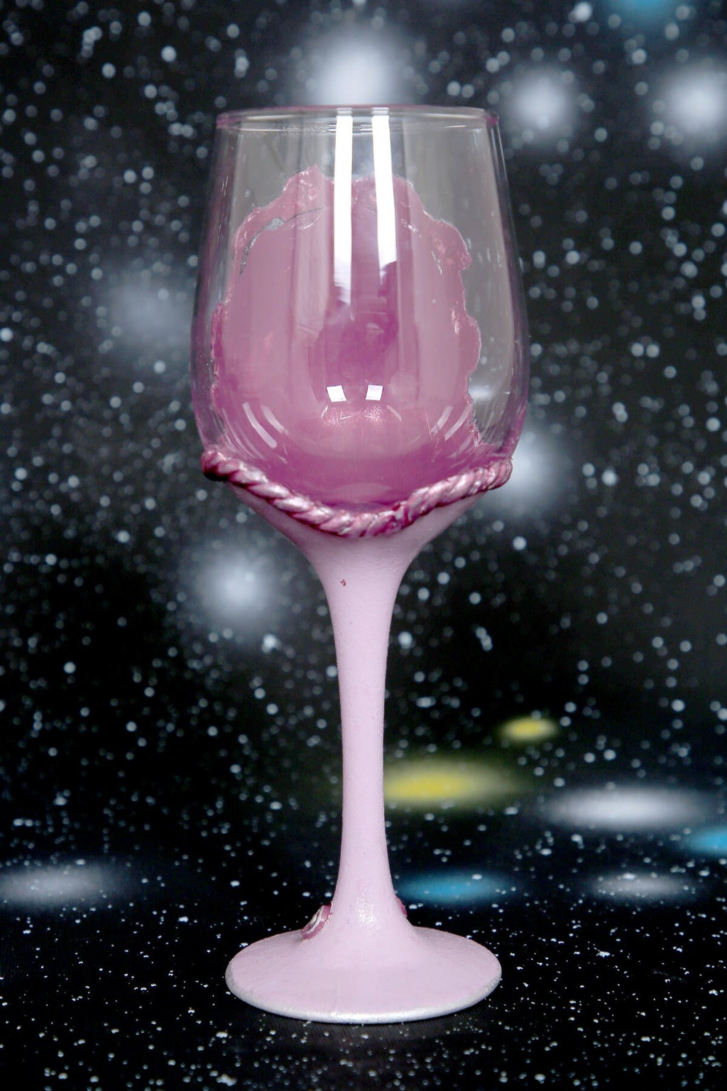 Luxury Wine Set - Romantic Roses in Pink-Purple Palette