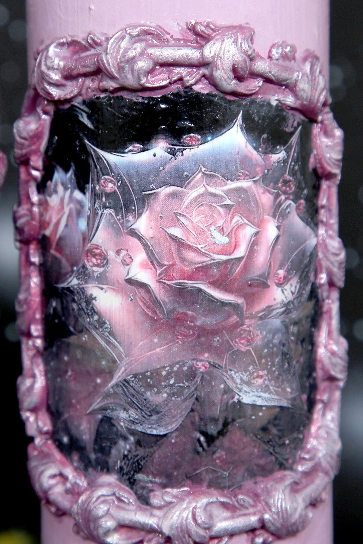 Luxury Wine Set - Romantic Roses in Pink-Purple Palette