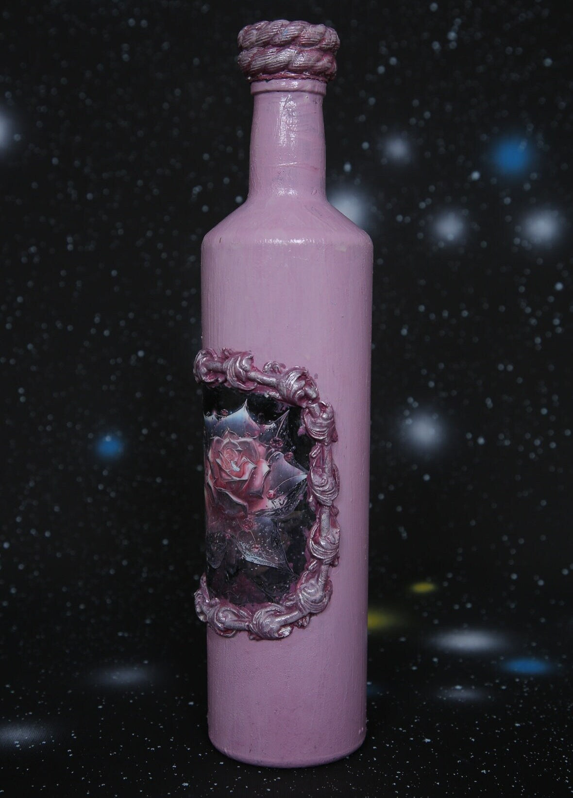 Luxury Wine Set - Romantic Roses in Pink-Purple Palette