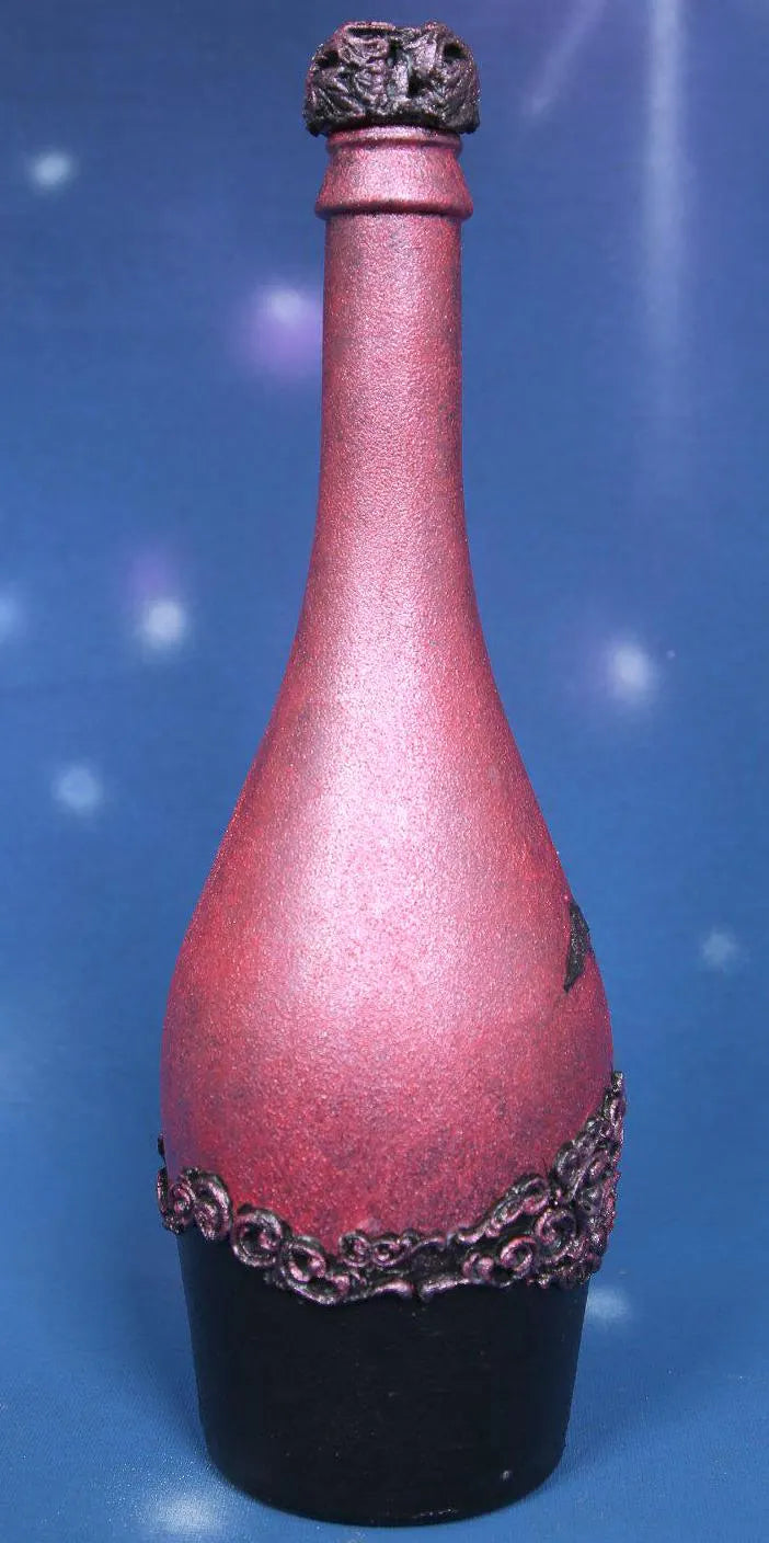 Gothic Romance Decorated Bottle - Pink & Black 800ml