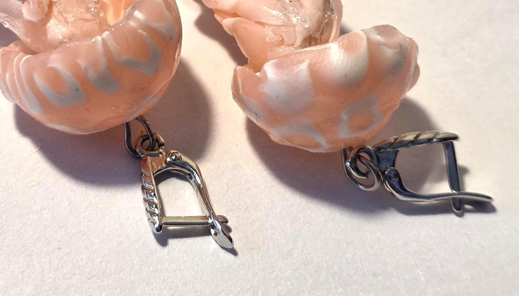 Jellyfish Earrings - Handmade Polymer Clay Statement Jewelry with Resin Drops