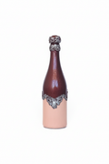 Gothic wine bottle on white background