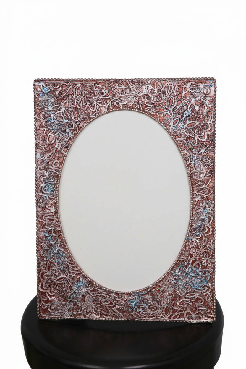 Personalized photo frame white background