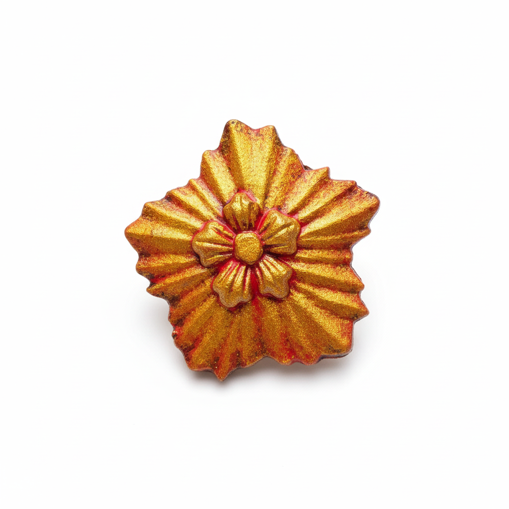Lady Dimitrescu flower brooch - Resident Evil Village inspired on white background
