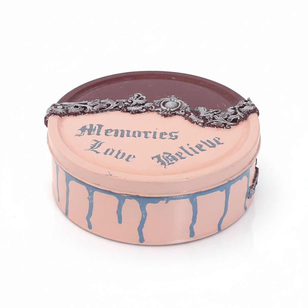 Gothic memory box on white background