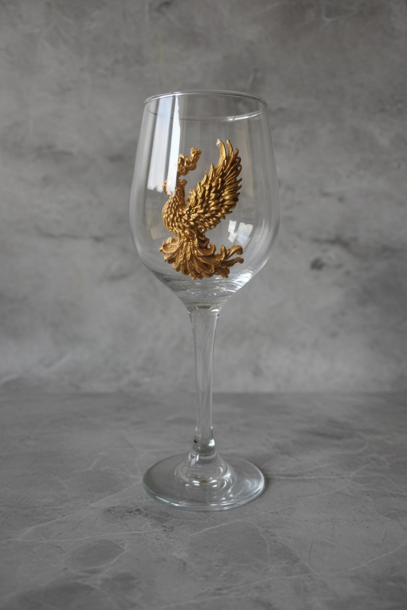 Phoenix Wine Glass Grey Marble