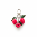 Raspberry keychain white background